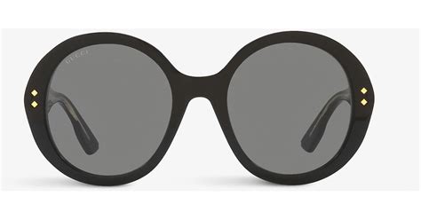 gucci black frame sunglasses|Gucci sunglasses selfridges.